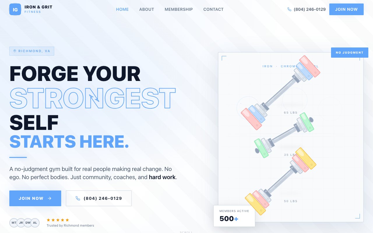 Iron Republic — website by LevelUp Local